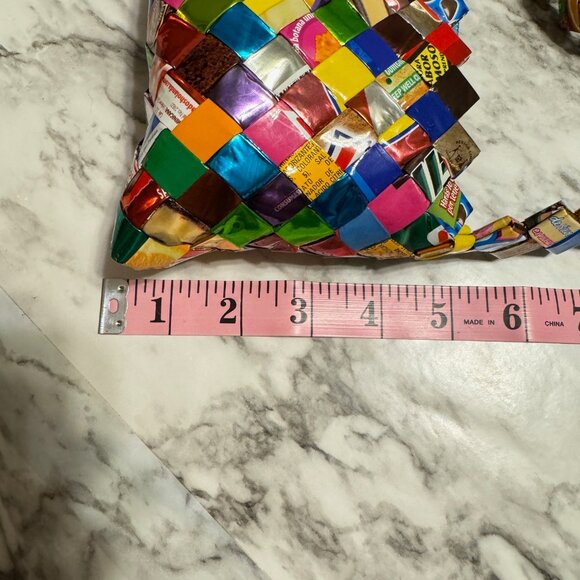 HANDMADE VINTAGE Whimsical Candy Wrapper Shoulder Bag - Picture 9 of 11